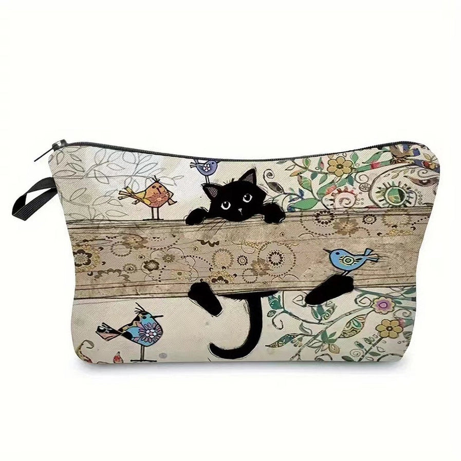 Retro Cat Cosmetic Bag