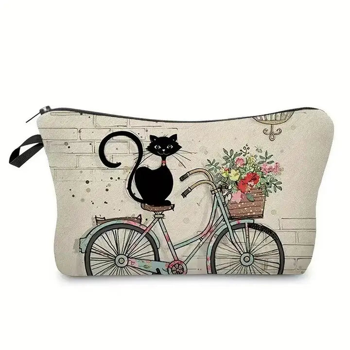 Retro Cat Cosmetic Bag