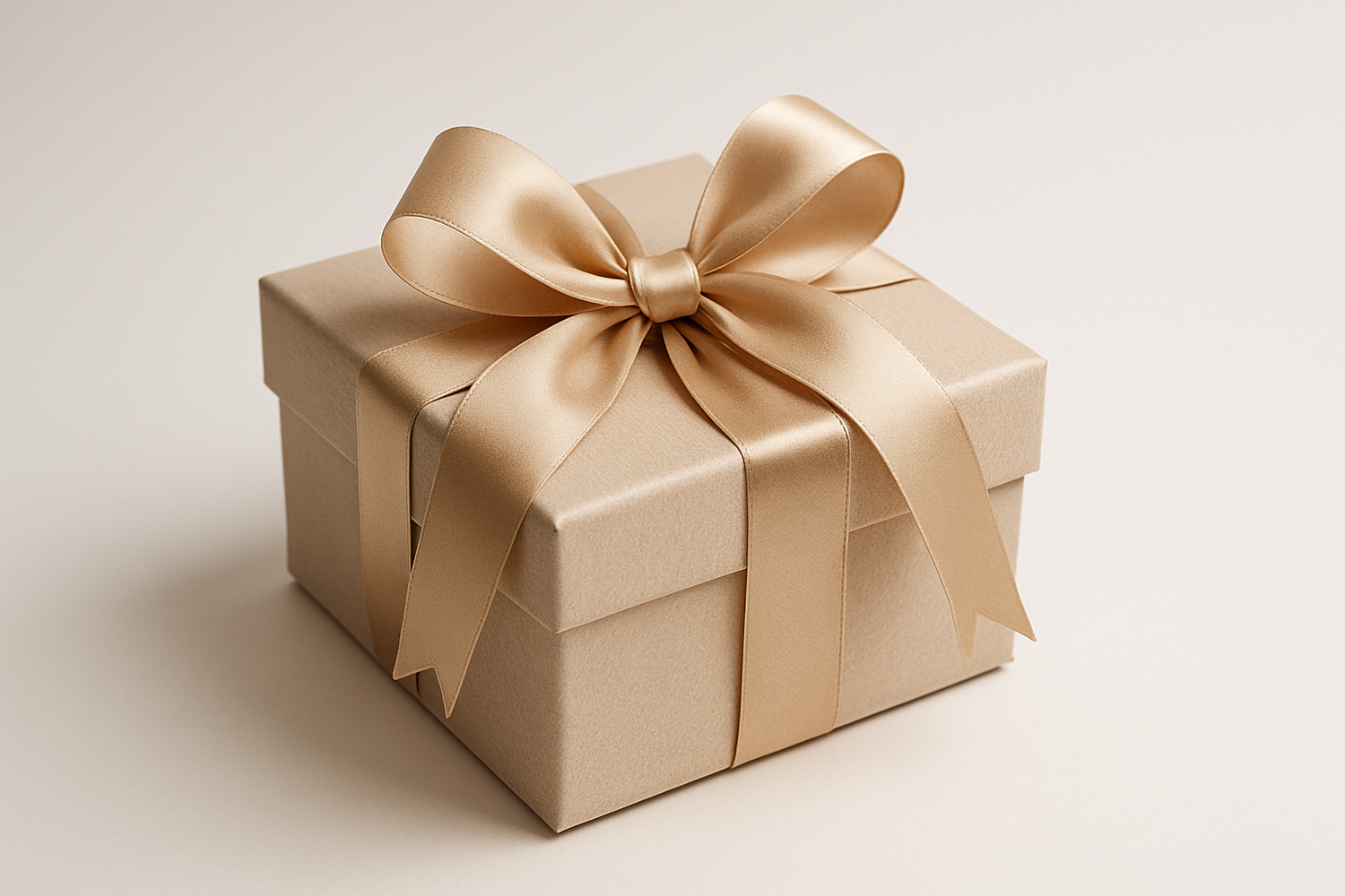 Gift box with metallic gold ribbon | List It Lolly