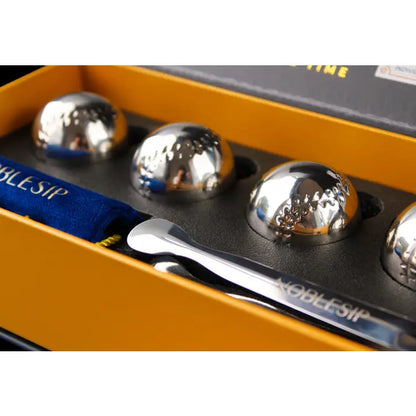 WHISKEY STEEL ICE BALLS-AVAILABLE IN GOLF, BASEBALL, &amp; BASKETBALL