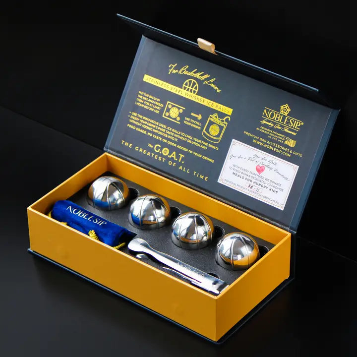 WHISKEY STEEL ICE BALLS-AVAILABLE IN GOLF, BASEBALL, &amp; BASKETBALL