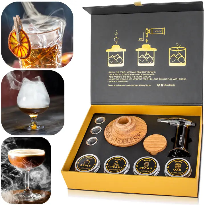 COCKTAIL SMOKER KIT-PREMIUM HOME BAR GIFT SET