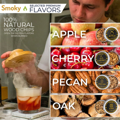 COCKTAIL SMOKER KIT-PREMIUM HOME BAR GIFT SET