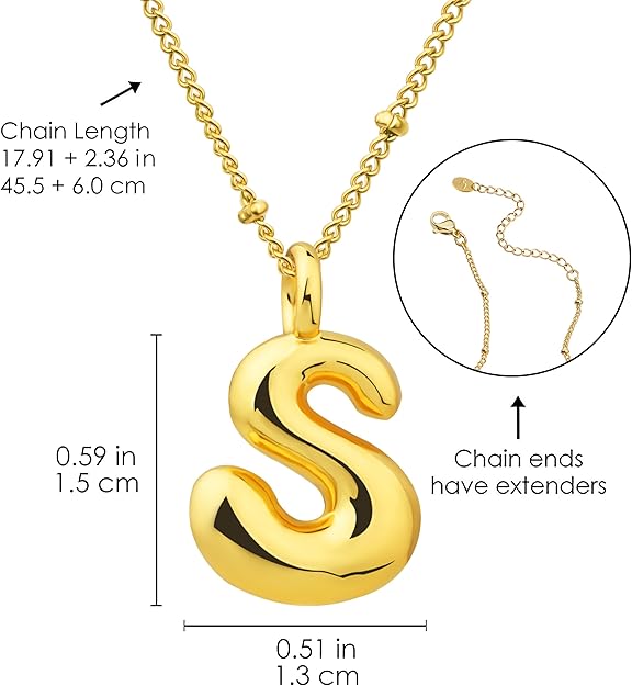 BUBBLE LETTER NECKLACES
