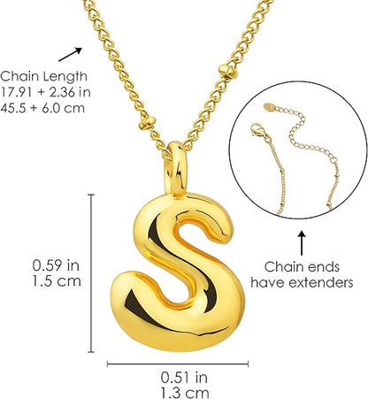 BUBBLE LETTER NECKLACES