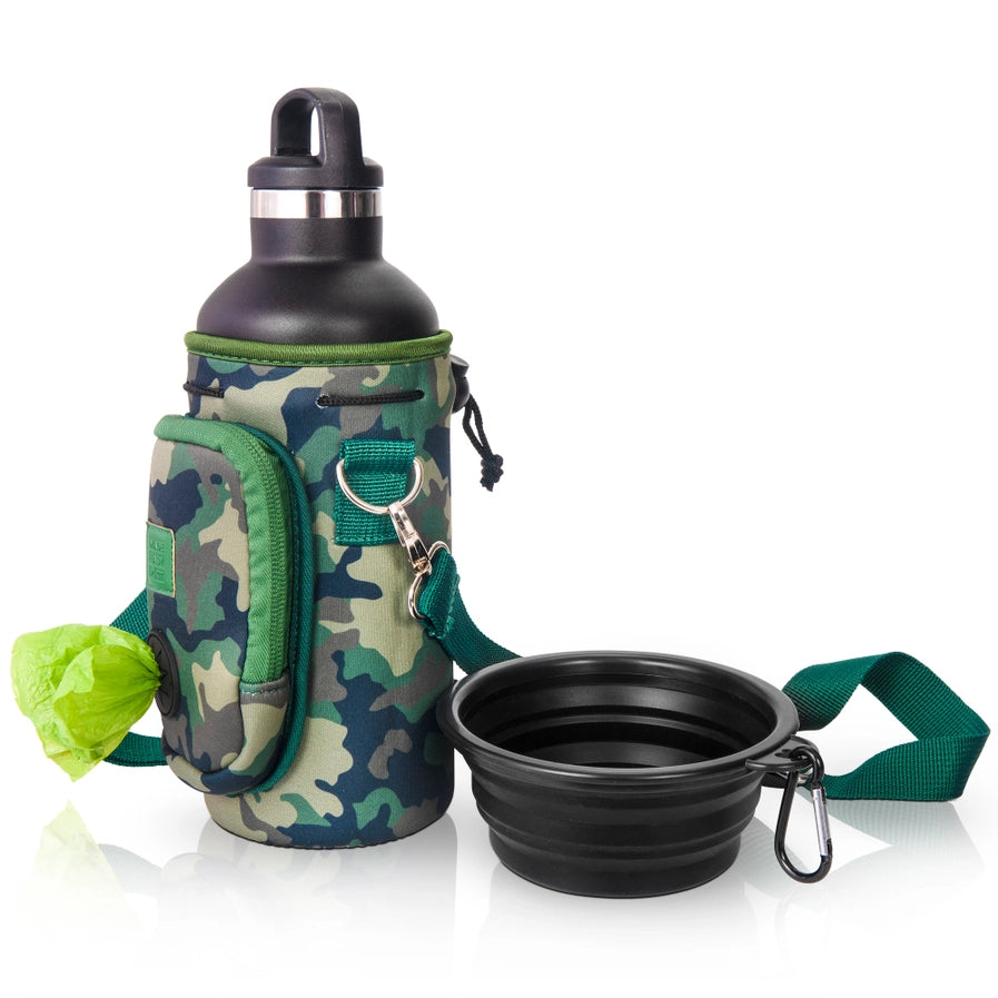 MADE EASY KIT WATER BOTTLE CARRIER W POCKET FOR DOG-POOP BAG