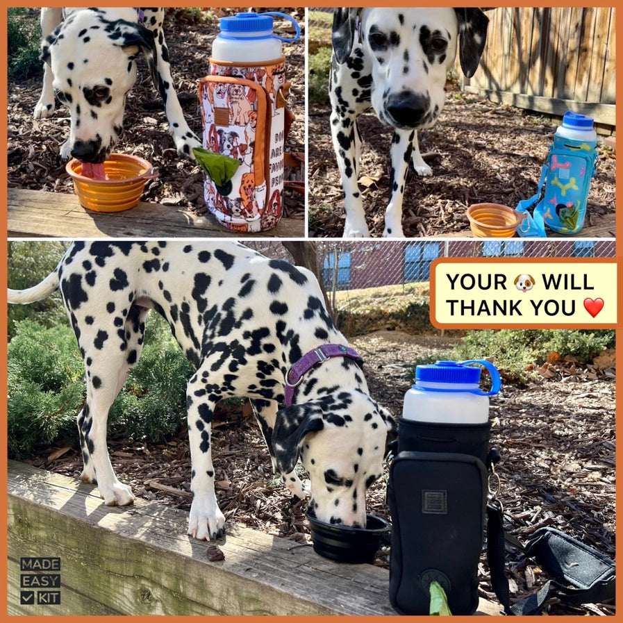 MADE EASY KIT WATER BOTTLE CARRIER W POCKET FOR DOG-POOP BAG