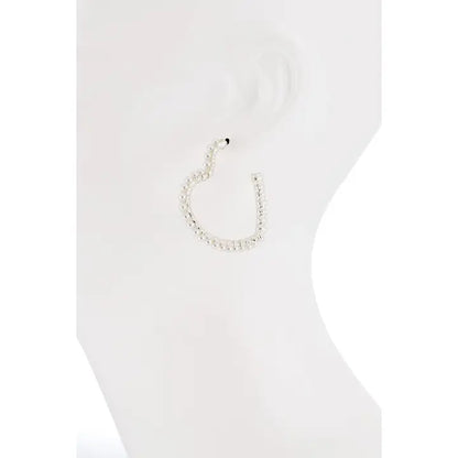 HYPOALLERGENIC HEART SHAPED HOOP EARRINGS