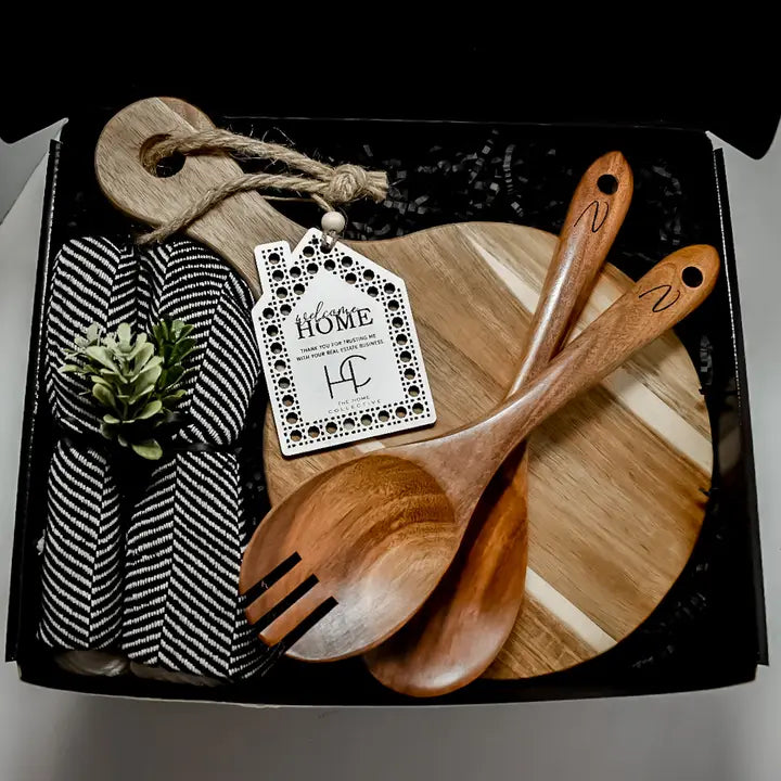 LUXURY GIFT BOX-ROUND ACACIA SIMPLE-CUSTOMIZABLE