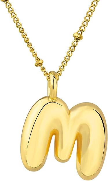 BUBBLE LETTER NECKLACES