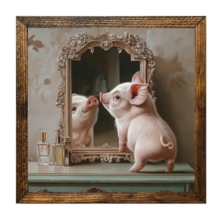 PIG IN MIRROR