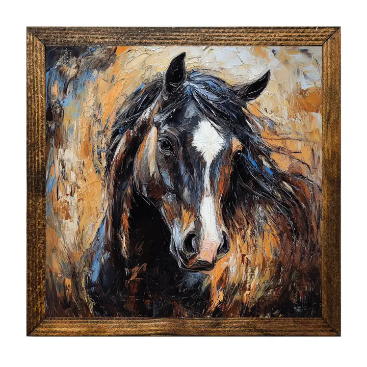 HORSE PALETTE KNIFE PAINTING